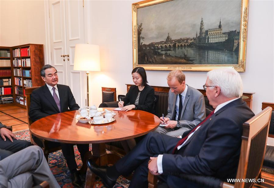 الرئيس الألماني يتلقي وزير الخارجية الصيني