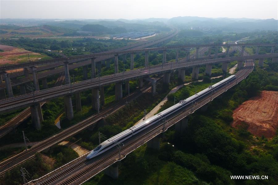 خطوط سكك الحديد في قوانغشي بجنوبي الصين