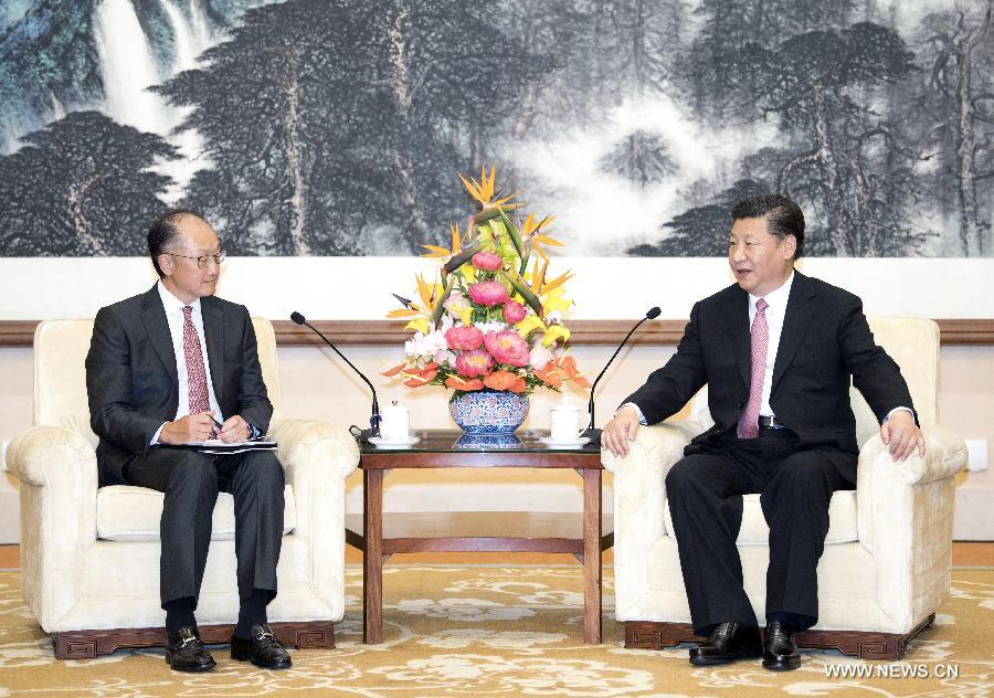 الرئيس الصيني يلتقي برئيس البنك الدولي في بكين