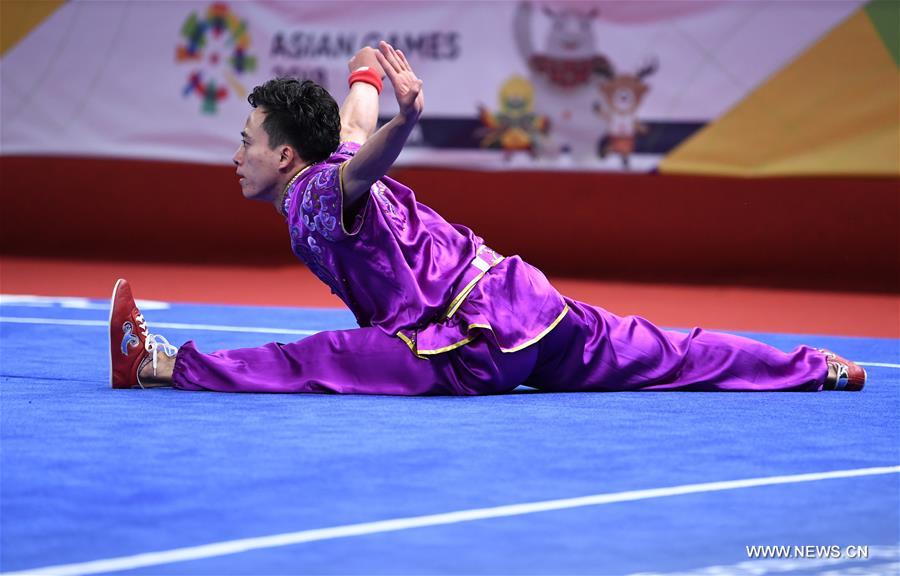 رياضي الووشو الصيني سون يفوز بأول ميدالية ذهبية في الألعاب الآسيوية 2018