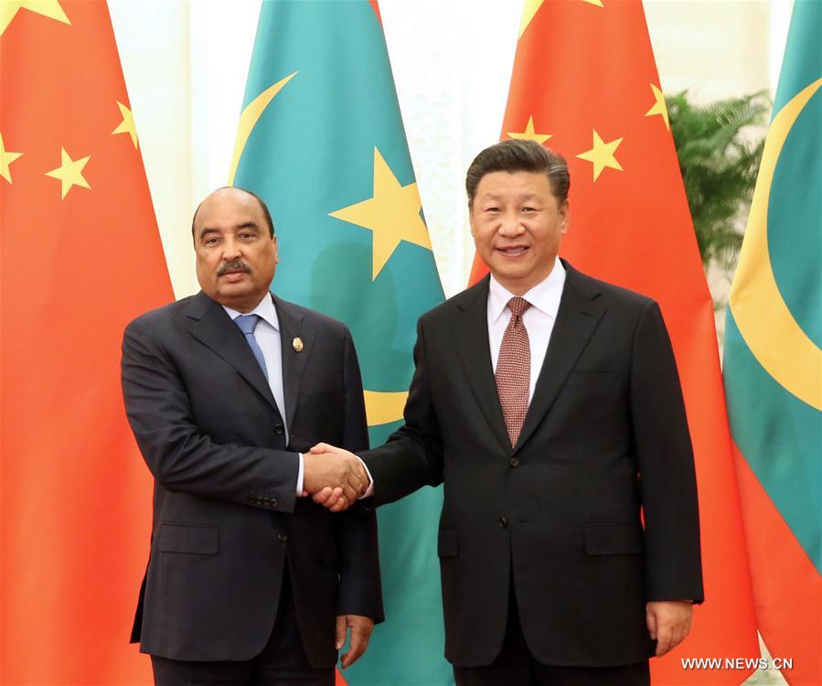 شي يلتقي رئيس موريتانيا