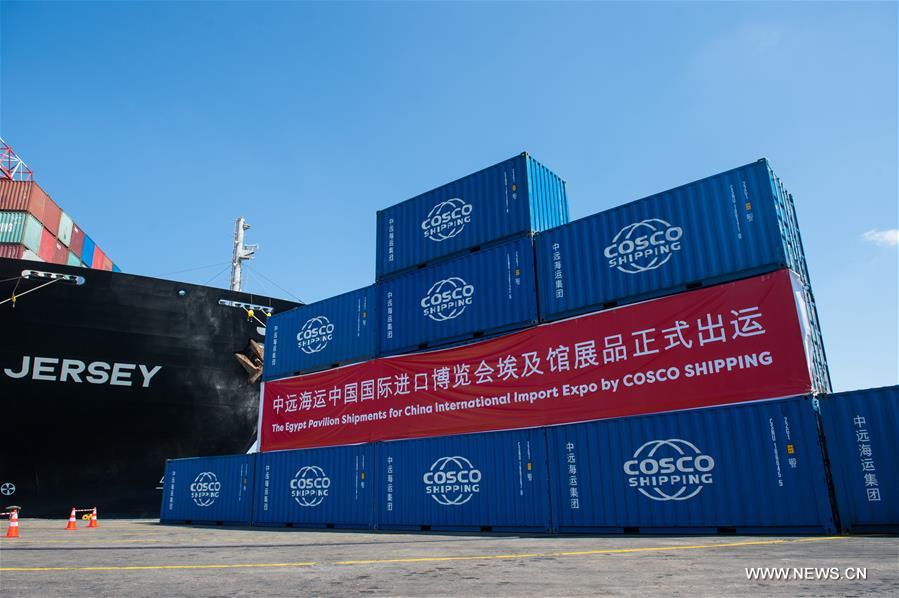 تقرير إخباري: سفينة كوسكو الصينية تبحر بمحتويات الجناح المصري إلى معرض شنغهاي