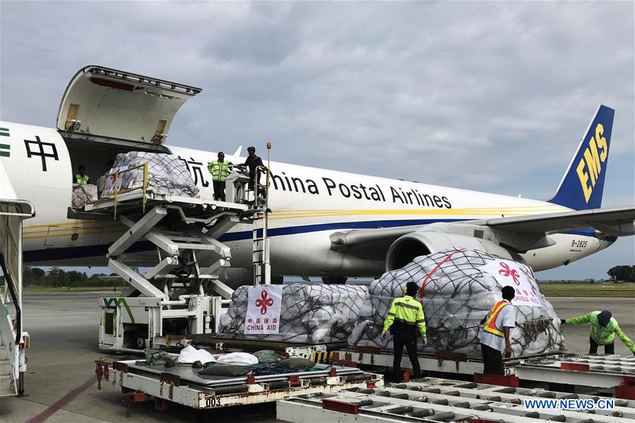 وصول أول مجموعة من المساعدات الانسانية الصينية إلى إندونيسيا
