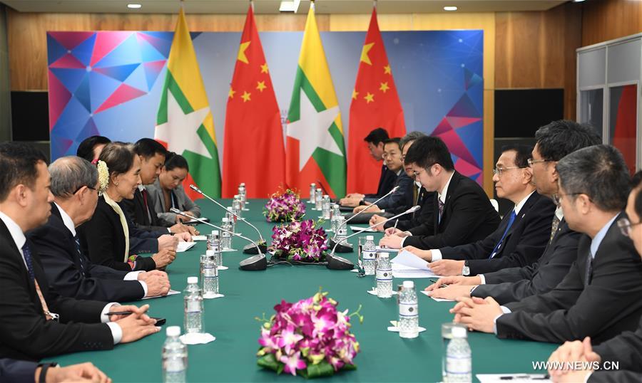 رئيس مجلس الدولة الصيني يلتقي أونغ سان سو كي لبحث التعاون