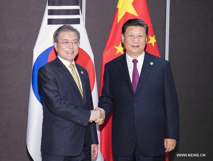 الرئيس الصيني ونظيره الكوري الجنوبي يناقشان العلاقات الثنائية والوضع في شبه الجزيرة الكورية