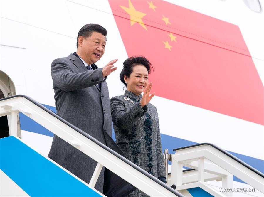 الرئيس الصيني يصل إلى البرتغال في زيارة دولة