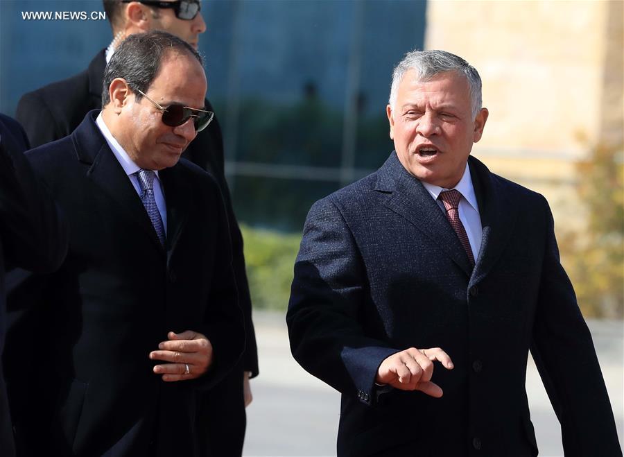 عاهل الأردن والرئيس المصري يدعوان إلى تكثيف الجهود الدولية لحل الصراع الفلسطيني الإسرائيلي