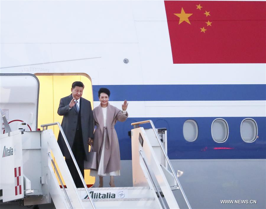 الرئيس الصيني يصل إلى إيطاليا في زيارة دولة