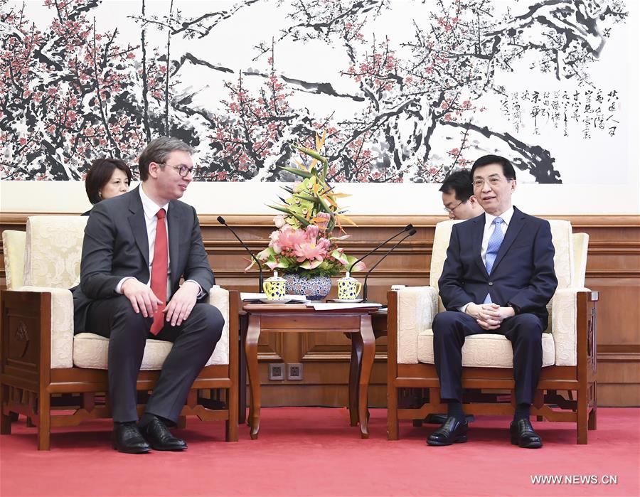 مسؤول بارز بالحزب الشيوعي الصيني يلتقي الرئيس الصربي