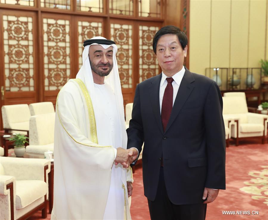 كبير المشرعين الصينيين يلتقي ولي عهد أبو ظبي