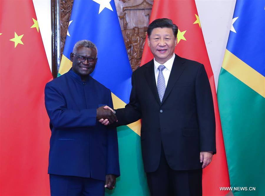 تقرير إخباري: الرئيس الصيني يلتقي رئيس وزراء جزر سليمان ويتعهد بتعاون أوثق بين البلدين