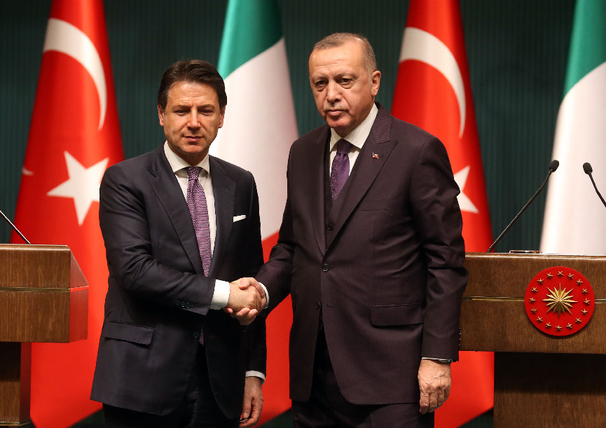  اجتماع إردوغان مع رئيس الوزراء الإيطالي في أنقرة