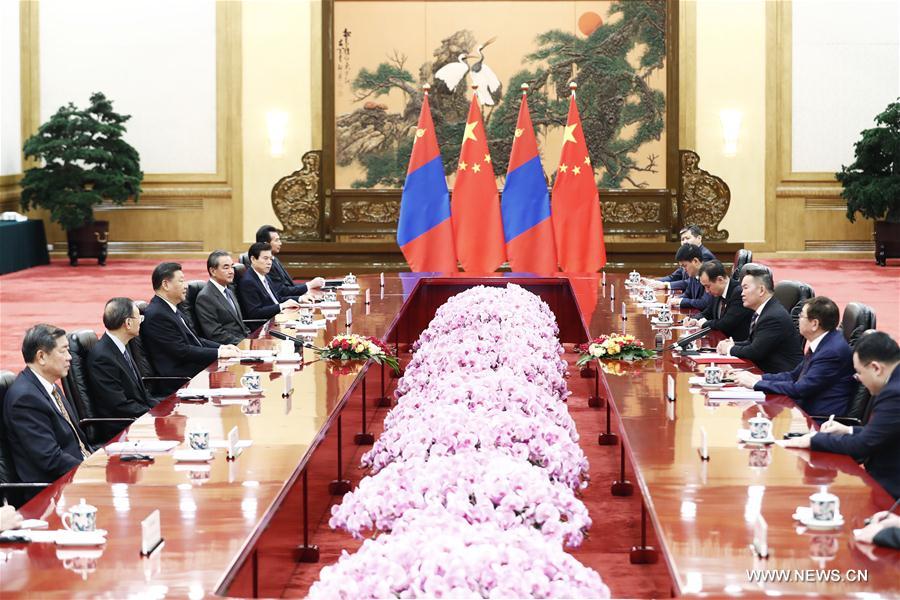 شي: الصين ومنغوليا تساعدان بعضهما البعض في مواجهة المصاعب
