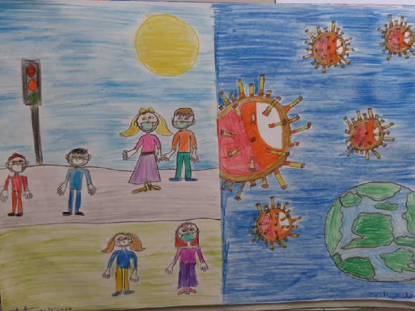  تحقيق إخباري : أطفال في سوريا يستثمرون وقتهم بالحجر الصحي بالرسم وبقراءة معلومات عن فيروس كورونا المستجد