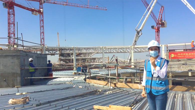 اكتمال بناء الهيكل الرئيسي لجناح الصين في معرض إكسبو دبي