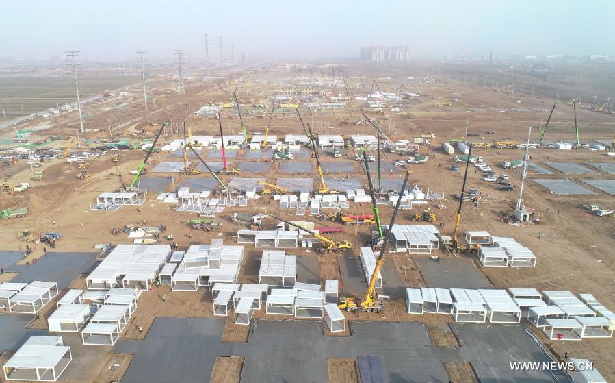 شيجياتشوانغ تسرع في بناء مركز عزل للأشخاص المخالطين للمصابين بكوفيد-19