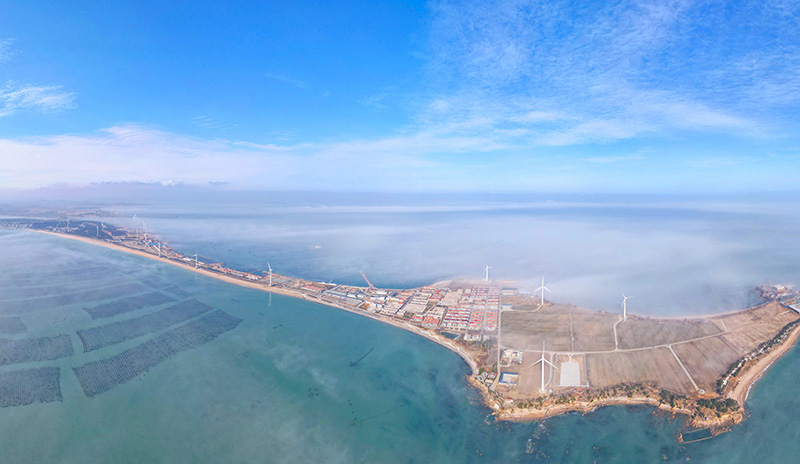 جزيرة دونغ تشو بشاندونغ، احدى أهم قواعد انتاج طاقة الرياح