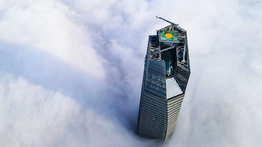 اقتراب الافتتاح الرسمي لمنصة عرض في أطول مبنى في تشينغداو
