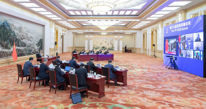 رئيس مجلس الدولة الصيني يدعو الدول الآسيوية والأوروبية إلى العمل معًا من أجل التنمية والازدهار المشتركين