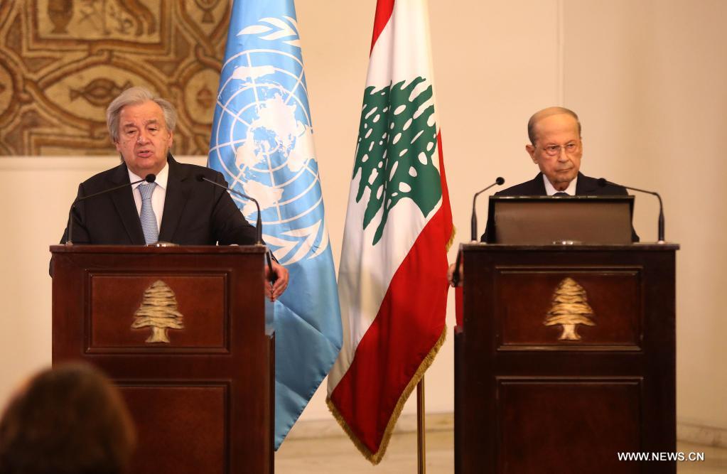غوتيريش يحث المجتمع الدولي على مزيد من الدعم للبنان