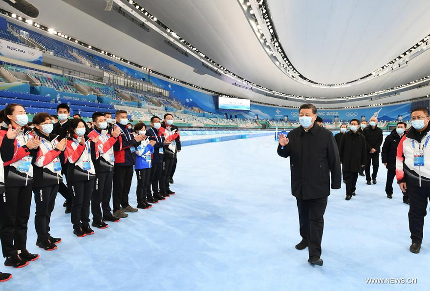 شي يتفقد الأعمال التحضيرية لدورتي الألعاب الأولمبية والبارالمبية بكين 2022