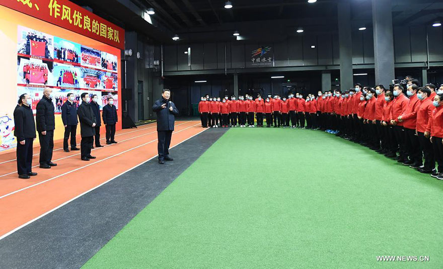 شي يشجع الرياضيين الصينيين على السعي الجاد لتحقيق التميز في أولمبياد بكين 2022