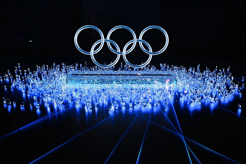 حفل افتتاح الألعاب الأولمبية الشتوية: حلقات جليدية متكونة من شاشات عرض تبهر الأنظار