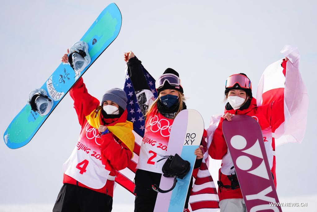الأمريكية كيم تنجح في الدفاع عن لقبها في رياضة التزلج داخل نصف أنبوب للسيدات في أولمبياد بكين الشتوي