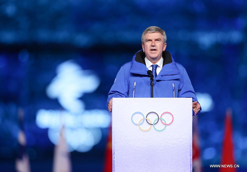 رئيس اللجنة الأولمبية الدولية يعلن اختتام أولمبياد بكين الشتوية