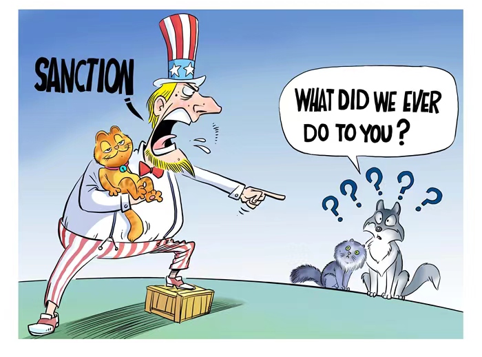 كاريكاتير: الأدوار الأمريكية في الأزمة الأوكرانية ...... فرض سلسلة من العقوبات و العمل على إحداث المزيد من الانقسامات والمواجهات