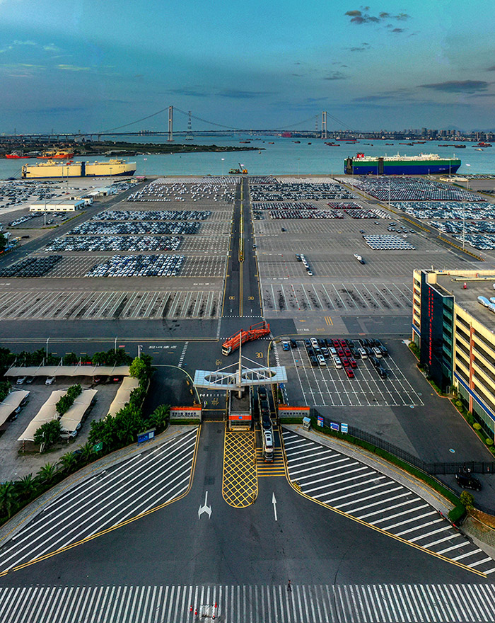 تزايد صادرات السيّارات الصينية من ميناء نانشا في قوانغتشو