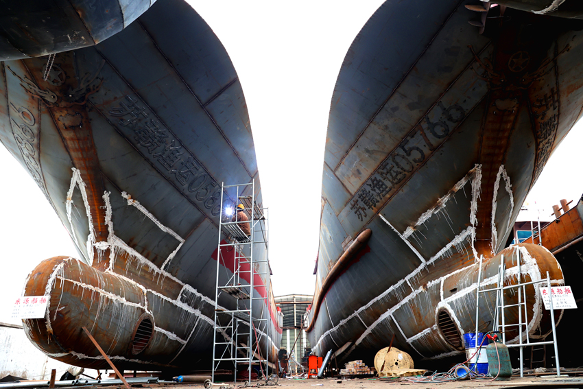 تطور صناعة بناء السفن في مدينة ليان يون قانغ