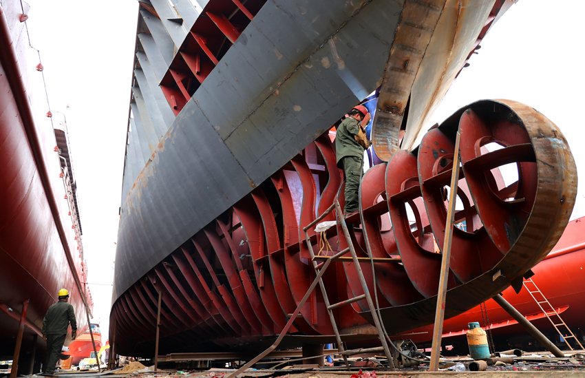 تطور صناعة بناء السفن في مدينة ليان يون قانغ