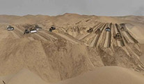 العمال الصينيون يتحدون "بحر الموت" لشق طريق صحراوي سريع