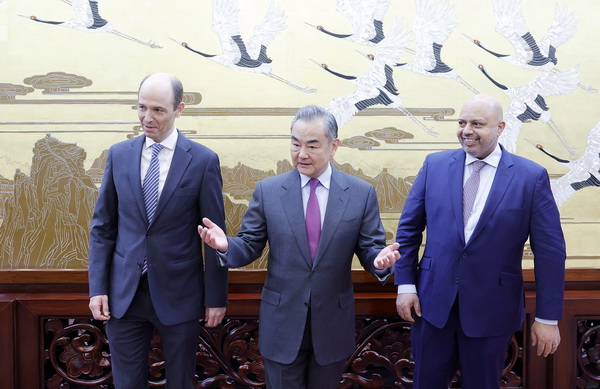 وزير الخارجية الصيني يلتقي الرئيسين المشاركين للمفاوضات الحكومية الدولية بشأن إصلاح مجلس الأمن