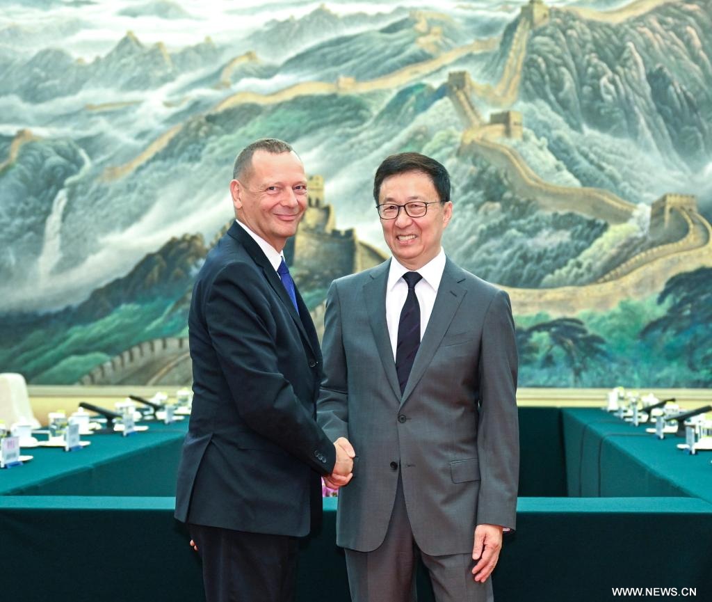 نائب الرئيس الصيني يلتقي المستشار الدبلوماسي للرئيس الفرنسي