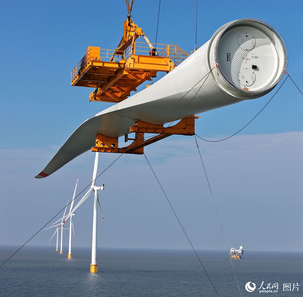 الصين تربط أبعد مشروع لطاقة الرياح البحرية بشبكة الكهرباء