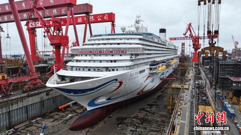 ثاني سفينة سياحية كبيرة مطورة محليا في الصين ستُسلّم بحلول نهاية العام الحالي